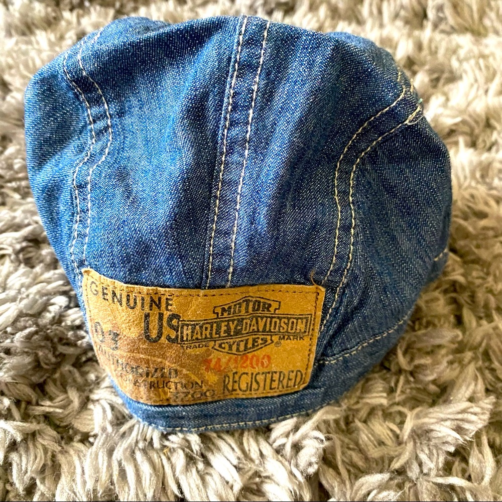 Harley Davidson newborn hat and bib